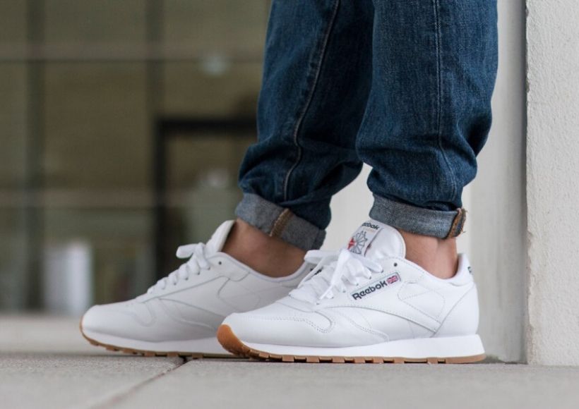 reebok classic white on feet